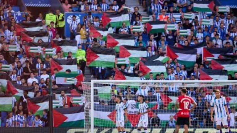 جماهير ريال سوسييداد تعبّر عن دعمها لفلسطين
