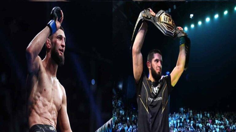 البطلان إسلام ماخاشيف وحمزة تشيمايف يرفضان الاحتفال بفوزهم ببطولة العالم UFC تضامنا مع فلسطين