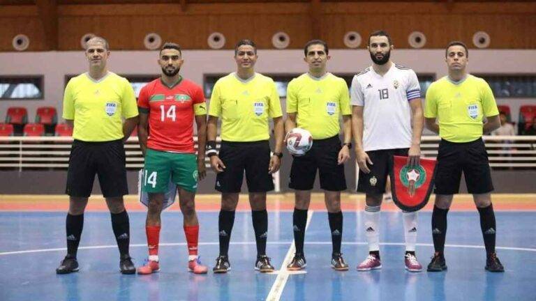 تعادل مثير في المباراة الودية بين المنتخب المغربي والمنتخب الليبي في كرة القدم داخل الصالات