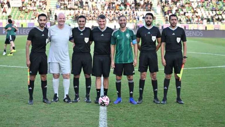 اساطير الفيفا بقيادة انفانتينو تهزم اساطير السعودية بسداسية