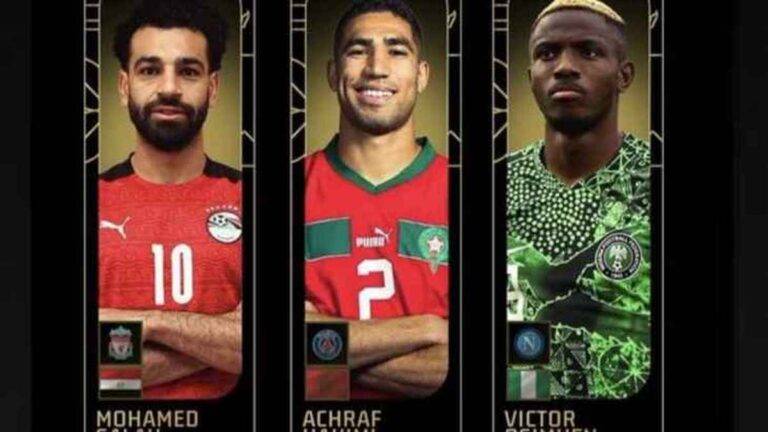 كاف يعلن القوائم النهائية للمرشحين لجائزة الافضل في افريقيا لعام 2023