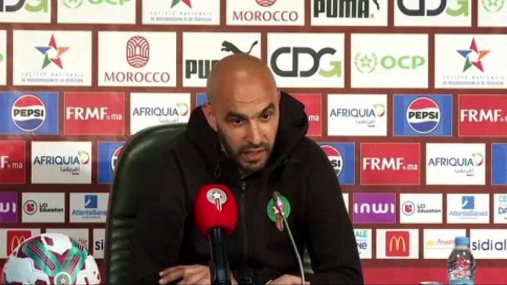 الركراكي: هدفنا الفوز على زامبيا والحفاظ على صدارة المجموعة في تصفيات مونديال 2026