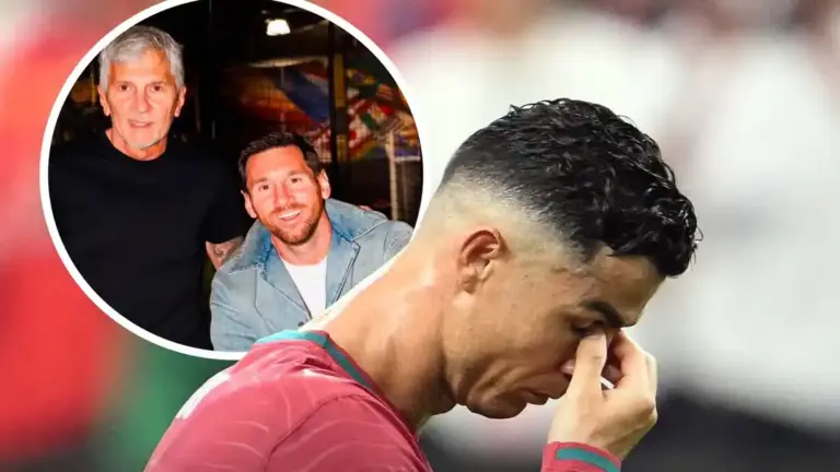رونالدو يواسي ميسي برسالة مؤثرة بعد وفاة والده